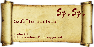 Szüle Szilvia névjegykártya